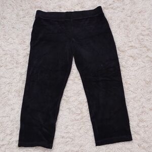 Black Straight Women's velvet Pants